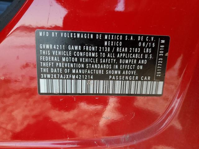 2015 VOLKSWAGEN JETTA BASE - 3VW2K7AJXFM421214