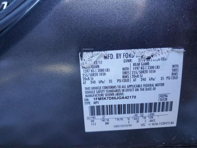 2018 FORD EXPLORER X - 1FM5K7D86JGA42170