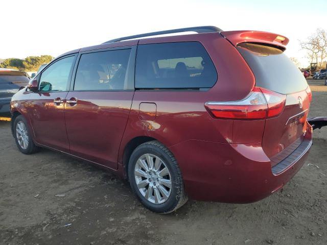 TOYOTA SIENNA XLE 2015 burgundy sports v gas 5TDDK3DC9FS104896 photo #3