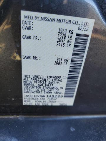 2022 NISSAN ALTIMA S 1N4BL4BV1NN348289