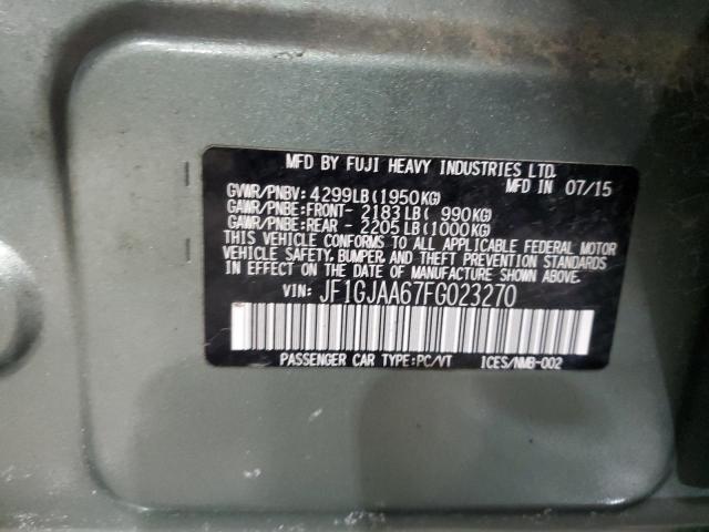 2015 SUBARU IMPREZA - JF1GJAA67FG023270