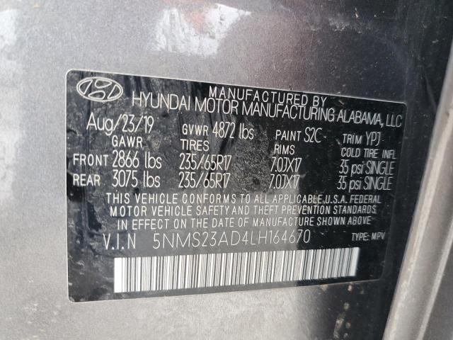 2020 HYUNDAI SANTA FE S - 5NMS23AD4LH164670