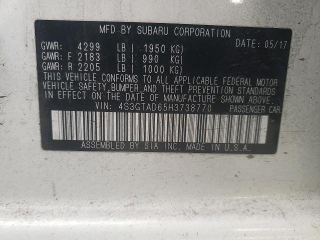 2017 SUBARU IMPREZA PR 4S3GTAD65H3738770
