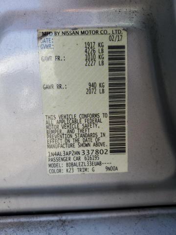 2017 NISSAN ALTIMA 2.5 - 1N4AL3AP2HN337802