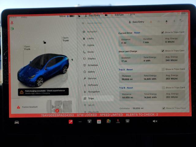 2023 TESLA MODEL Y - 7SAYGDEE6PA034353