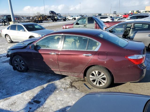 HONDA ACCORD LX 2015 burgundy sedan 4d gas 1HGCR2F34FA223825 photo #3