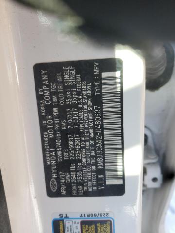2017 HYUNDAI TUCSON LIM - KM8J3CA42HU480637