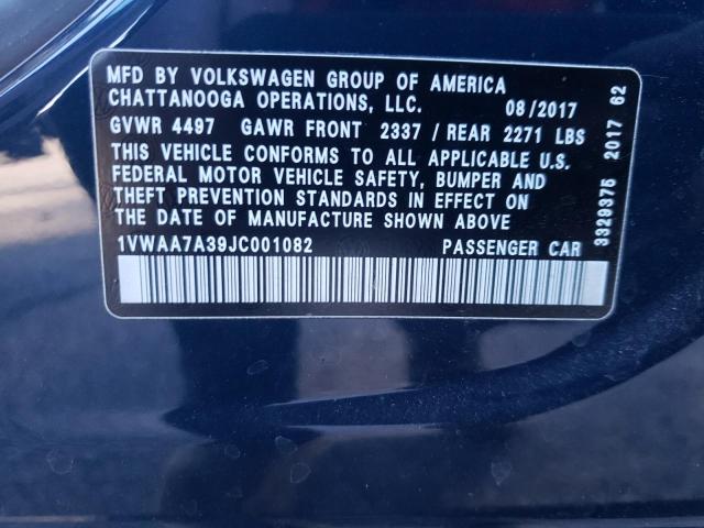 2018 VOLKSWAGEN PASSAT S - 1VWAA7A39JC001082