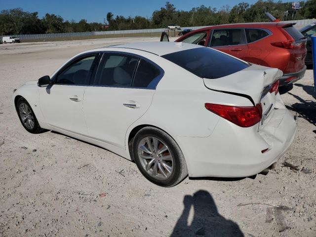 INFINITI Q50 2014 white  gas JN1BV7AP2EM688925 photo #3