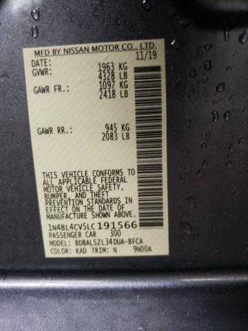 2020 NISSAN ALTIMA SR - 1N4BL4CV5LC191566