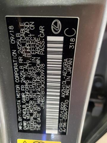 2019 LEXUS ES 300H JTHB21B10K2009978