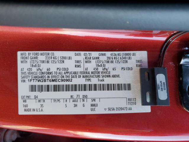 2021 FORD F250 SUPER - 1FT7W2BT6MEC90902