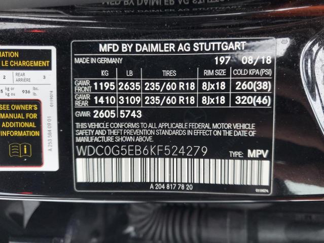 2019 MERCEDES-BENZ GLC 350E - WDC0G5EB6KF524279