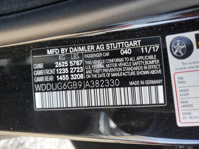 2018 MERCEDES-BENZ S 450 WDDUG6GB9JA382330