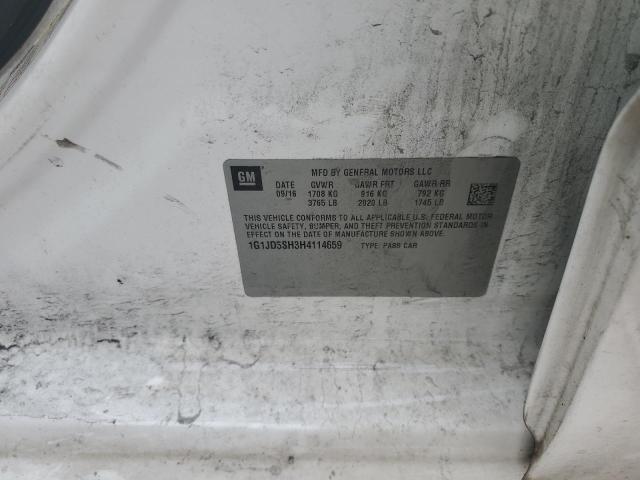 2017 CHEVROLET SONIC LT 1G1JD5SH3H4114659