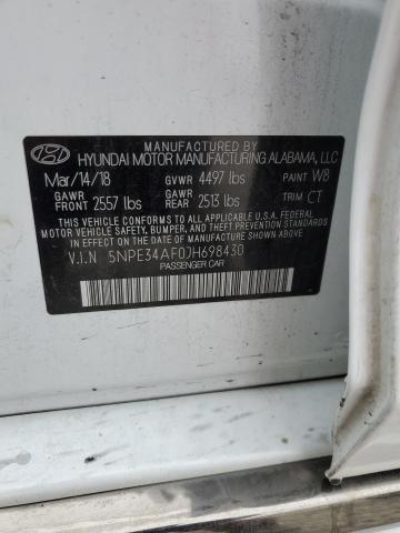 2018 HYUNDAI SONATA SPO - 5NPE34AF0JH698430