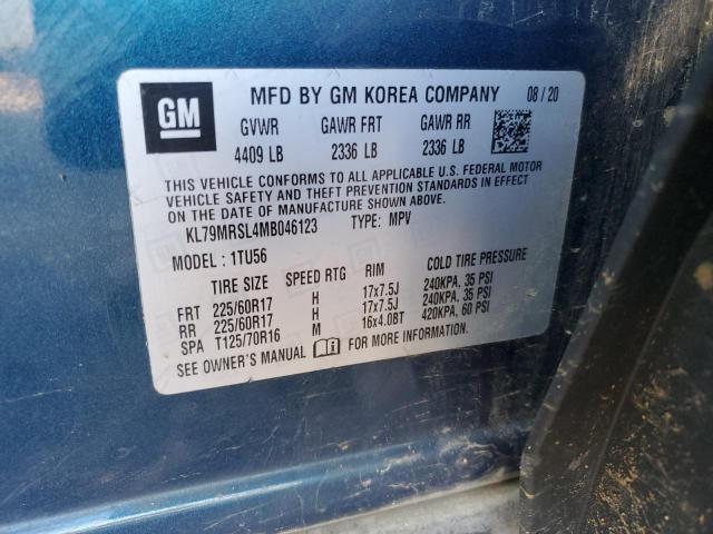 2021 CHEVROLET TRAILBLAZE - KL79MRSL4MB046123