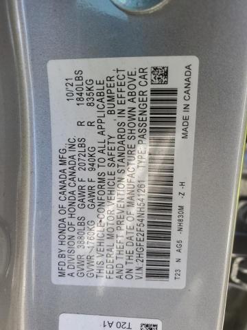 2022 HONDA CIVIC SPOR - 2HGFE2F54NH541261
