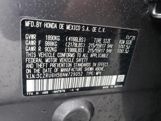2022 HONDA HR-V EX - 3CZRU6H56NM729052