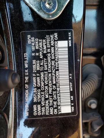 2019 HONDA CIVIC EX - SHHFK7H61KU224368