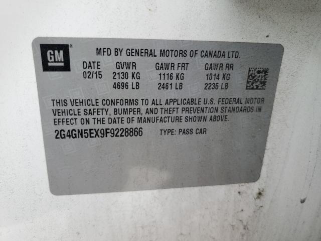 2015 BUICK REGAL PREM 2G4GN5EX9F9228866