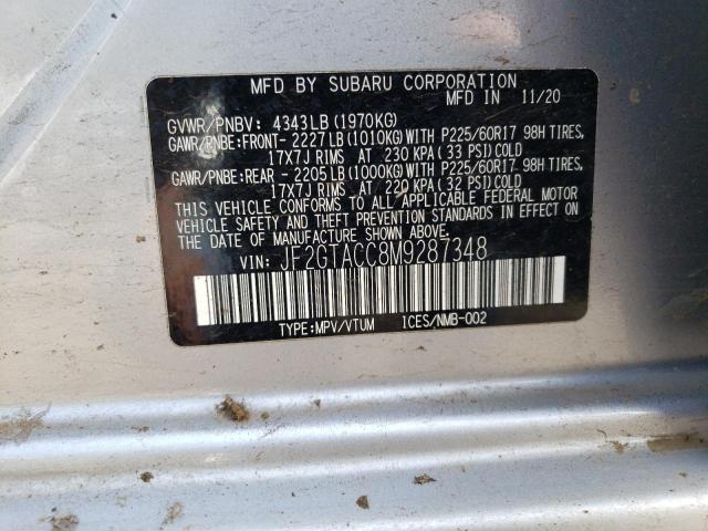 2021 SUBARU CROSSTREK - JF2GTACC8M9287348