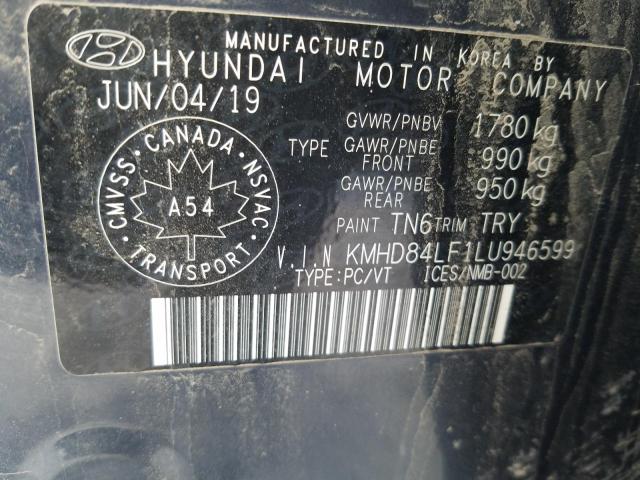 2020 HYUNDAI ELANTRA SE - KMHD84LF1LU946599