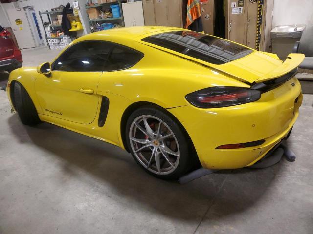 PORSCHE CAYMAN S 2018 yellow  gas WP0AB2A80JK279373 photo #3