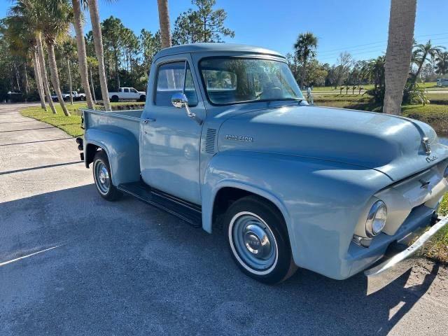 FORD F100 PICKU 1954 blue   1954F0RDF100 photo #1