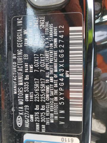 2020 KIA SORENTO L - 5XYPG4A3XLG627412