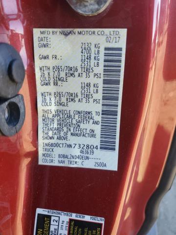 2017 NISSAN FRONTIER S - 1N6BD0CT7HN732804