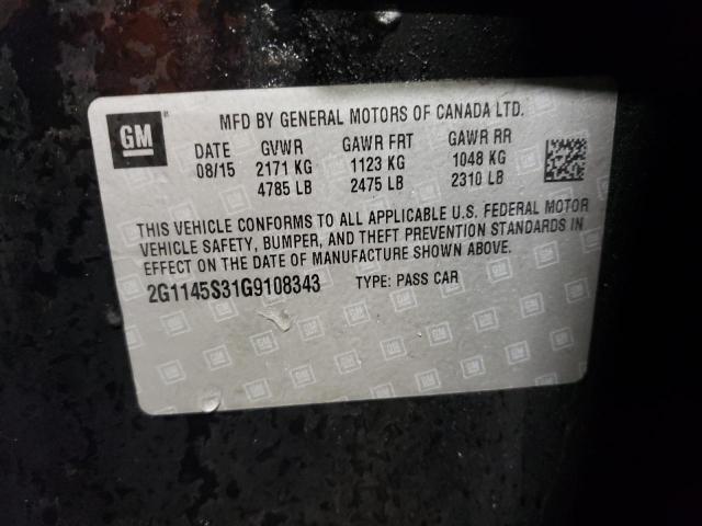 2016 CHEVROLET IMPALA LTZ - 2G1145S31G9108343