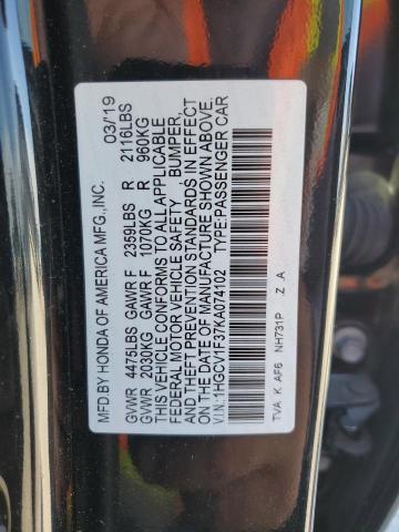 2019 HONDA ACCORD SPO - 1HGCV1F37KA074102