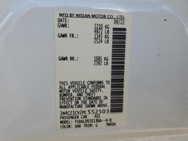 2023 NISSAN LEAF SV PL 1N4CZ1CV2PC552503