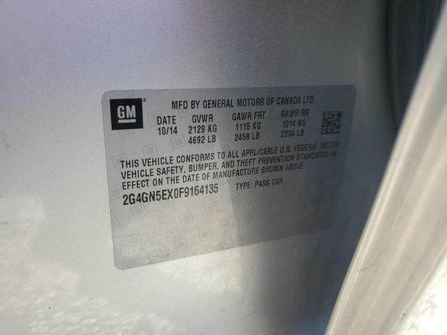 2015 BUICK REGAL PREM 2G4GN5EX0F9164135