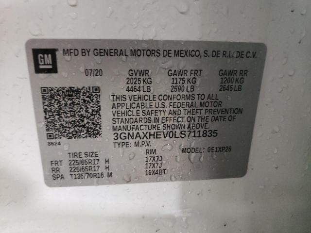 2020 CHEVROLET EQUINOX LS - 3GNAXHEV0LS711835