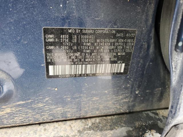 2022 SUBARU OUTBACK 4S4BTAAC4N3275094