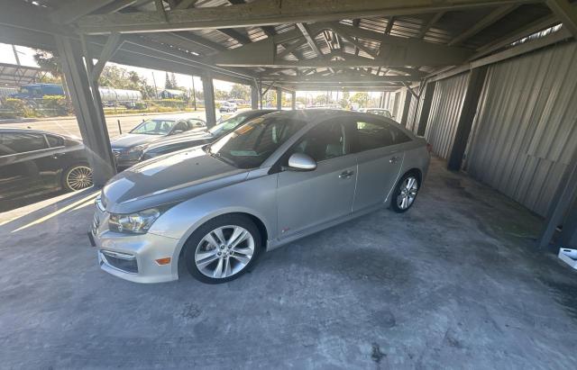 CHEVROLET CRUZE LTZ 2015 silver sedan 4d gas 1G1PG5SB6F7256979 photo #3