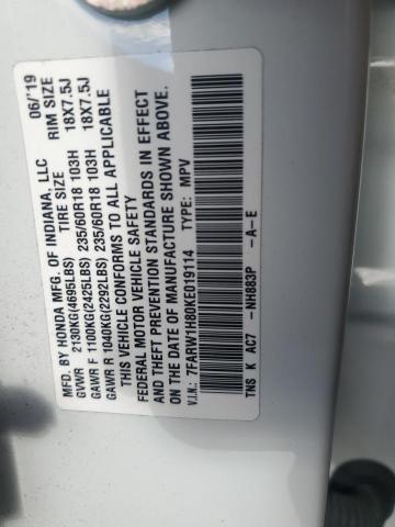 2019 HONDA CR-V EXL - 7FARW1H80KE019114