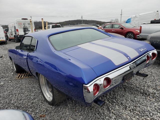 CHEVROLET CHEVELLE 1972 blue   1D37H2R603005 photo #3