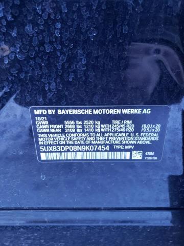 2022 BMW X3 M40I 5UX83DP08N9K07454