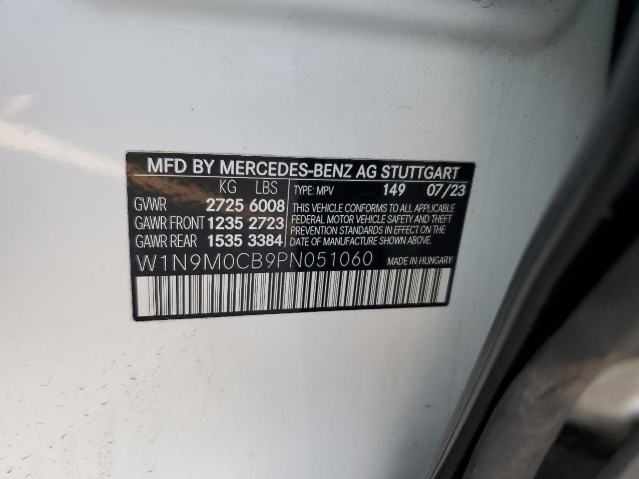 Lot #3056266416 2023 MERCEDES-BENZ EQB 250+