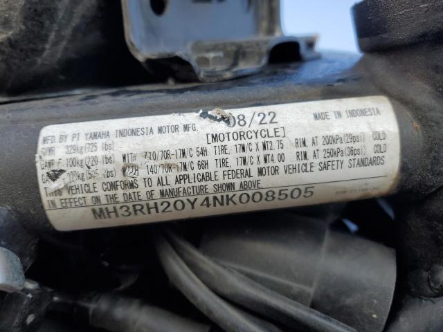 2022 YAMAHA MT-03 MH3RH20Y4NK008505