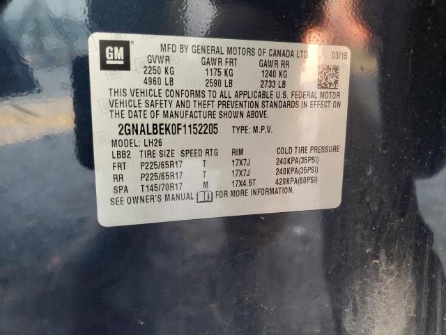 2015 CHEVROLET EQUINOX LT - 2GNALBEK0F1152205