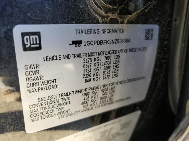 1GCPDBEK3NZ536064 2022 CHEVROLET ALL Models