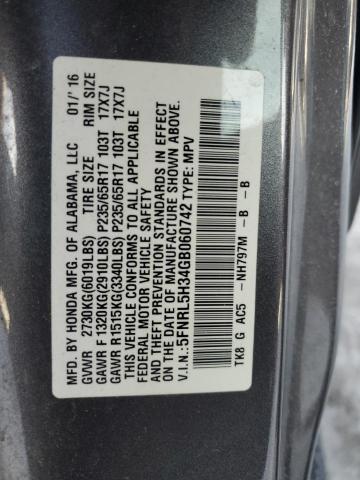 2016 HONDA ODYSSEY SE 5FNRL5H34GB060742