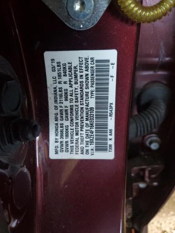 2019 HONDA INSIGHT LX 19XZE4F16KE033109
