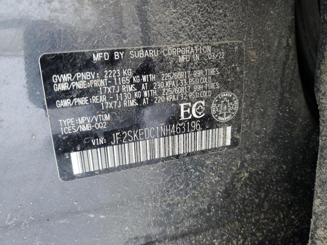 2022 SUBARU FORESTER C JF2SKEDC1NH463196