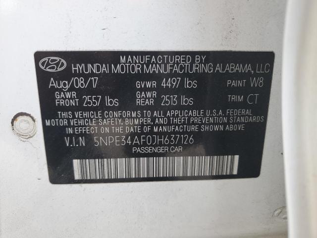 2018 HYUNDAI SONATA SPO - 5NPE34AF0JH637126