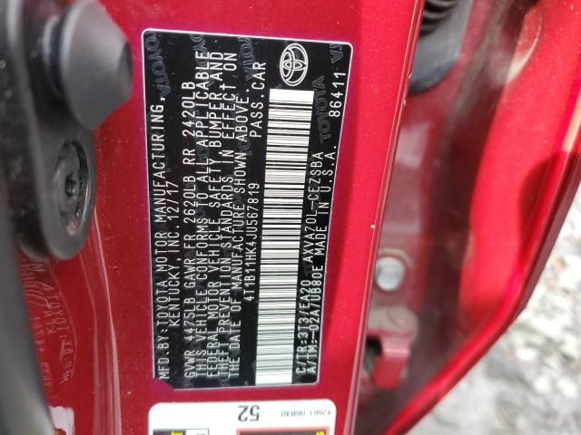 2018 TOYOTA CAMRY L - 4T1B11HK4JU567819